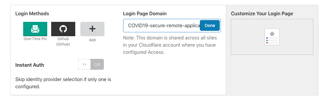 set up with
identity provider